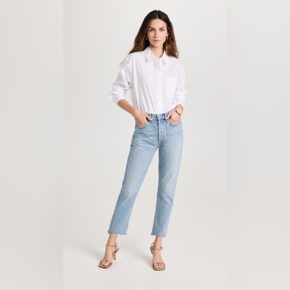 Agolde Riley High Rise Straight Crop Jeans (size 26)